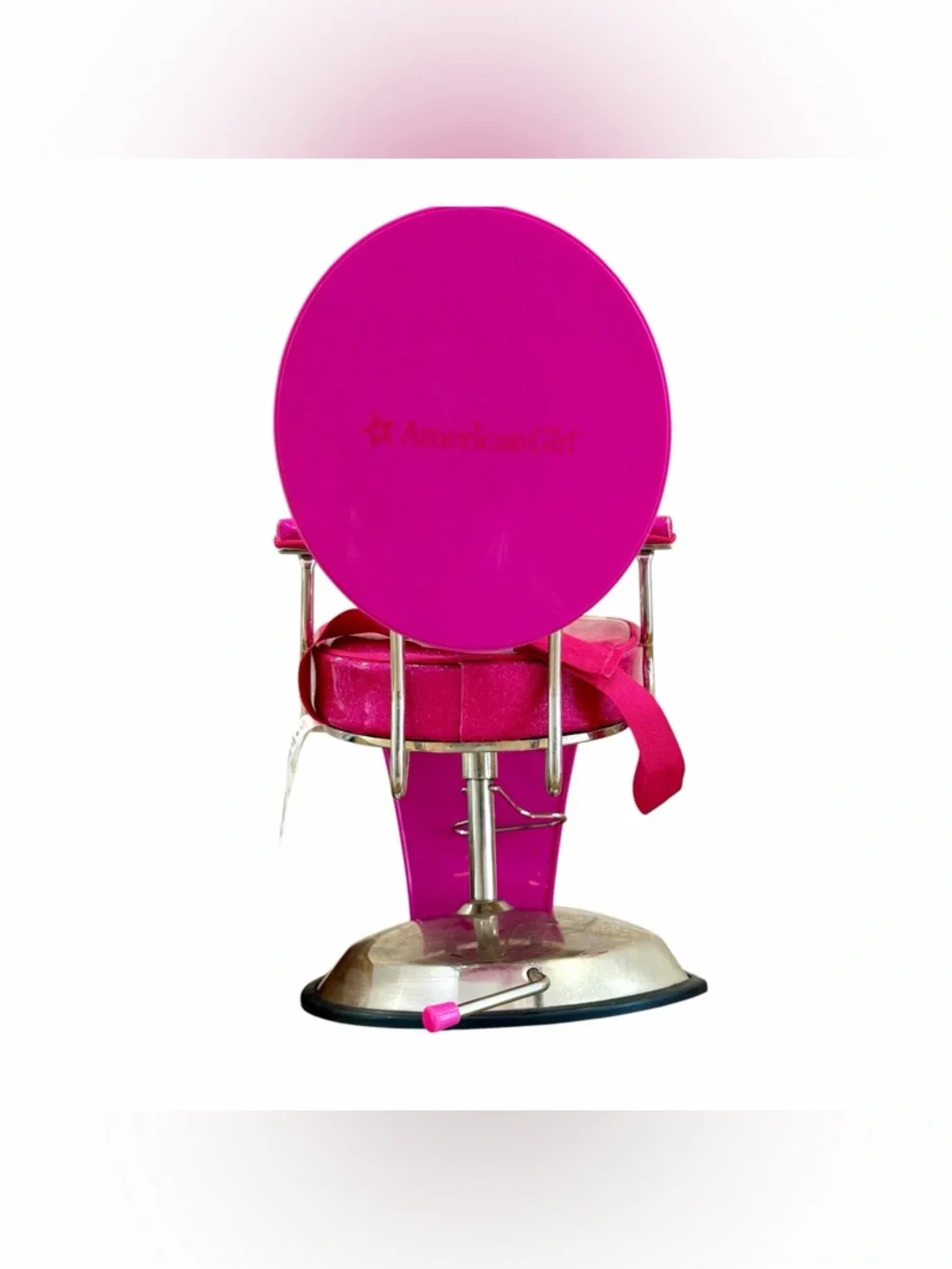 American Girl Pink Sparkle Styling Chair + Salon/Hair Supplies + Book Retired‎